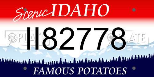 II82778 Idaho License Plate