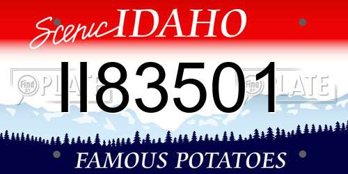 II83501 Idaho License Plate