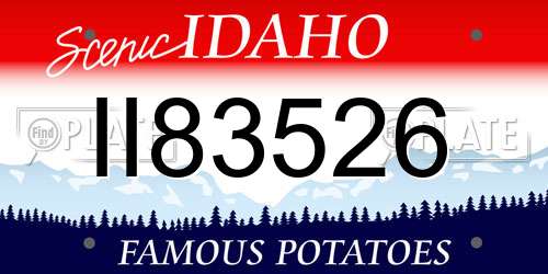 II83526 Idaho License Plate