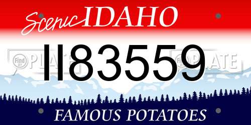II83559 Idaho License Plate