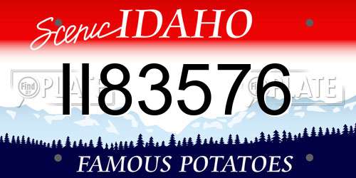 II83576 Idaho License Plate