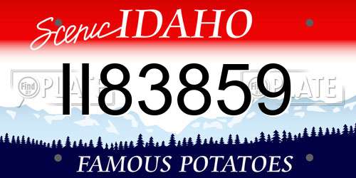 II83859 Idaho License Plate