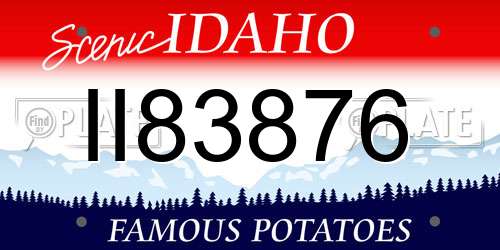 II83876 Idaho License Plate