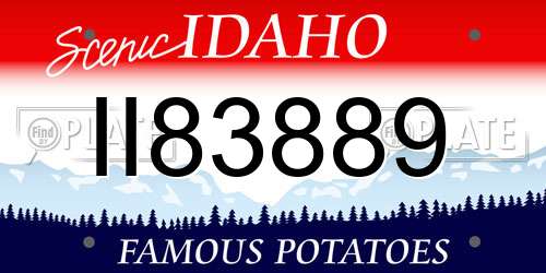 II83889 Idaho License Plate