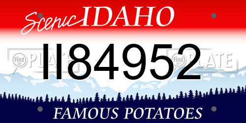 II84952 Idaho License Plate