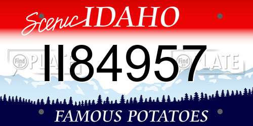 II84957 Idaho License Plate