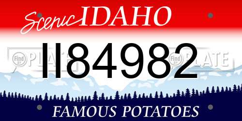 II84982 Idaho License Plate
