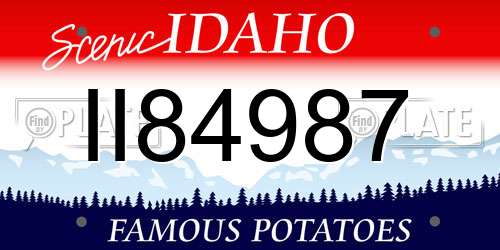 II84987 Idaho License Plate