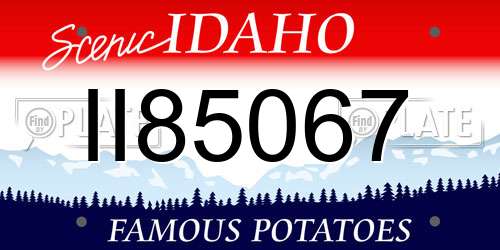 II85067 Idaho License Plate
