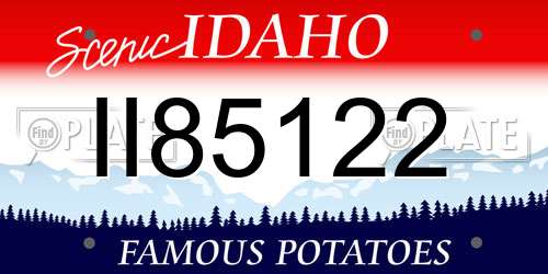 II85122 Idaho License Plate