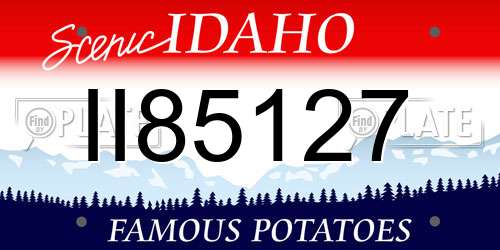 II85127 Idaho License Plate