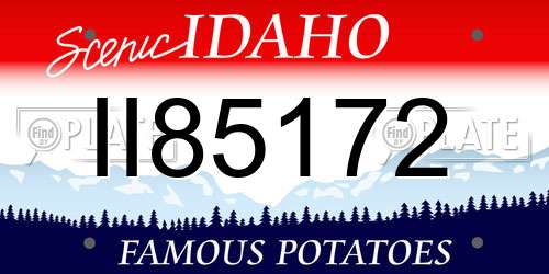 II85172 Idaho License Plate