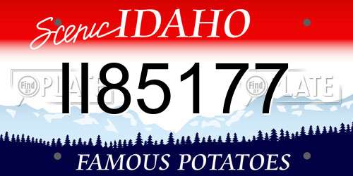 II85177 Idaho License Plate