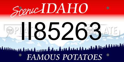 II85263 Idaho License Plate