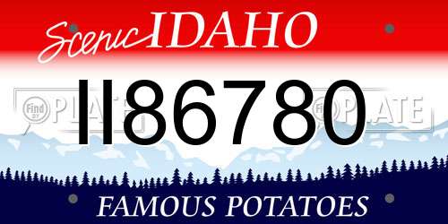 II86780 Idaho License Plate