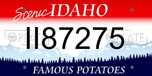 II87275 Idaho License Plate