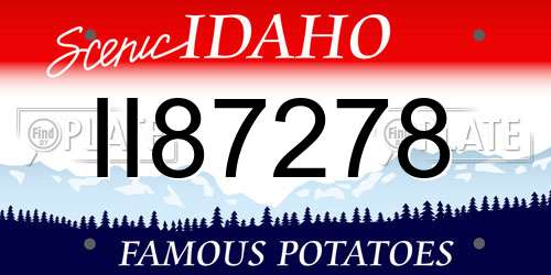 II87278 Idaho License Plate
