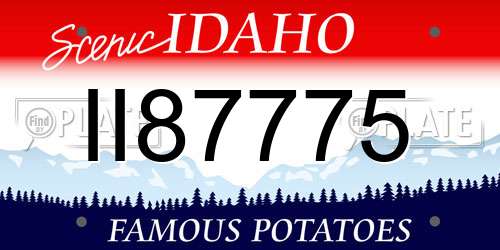 II87775 Idaho License Plate