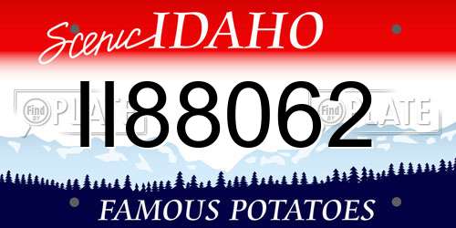 II88062 Idaho License Plate