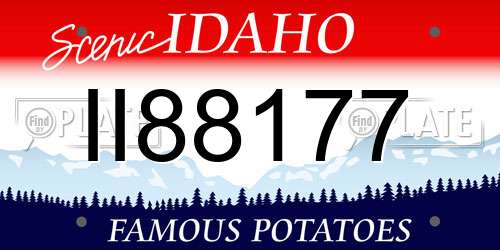 II88177 Idaho License Plate