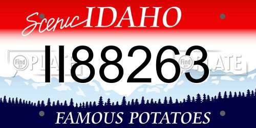 II88263 Idaho License Plate