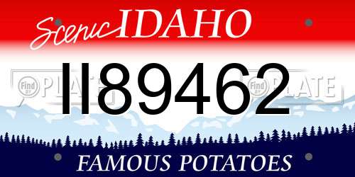II89462 Idaho License Plate