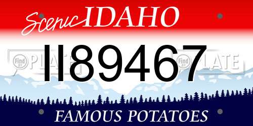 II89467 Idaho License Plate