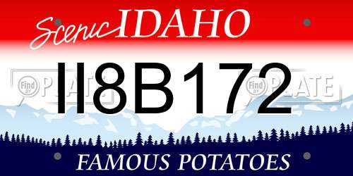 II8B172 Idaho License Plate