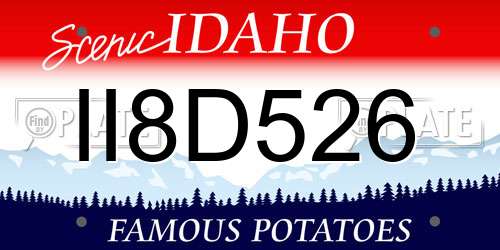 II8D526 Idaho License Plate