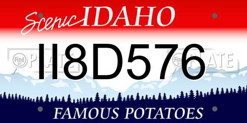II8D576 Idaho License Plate
