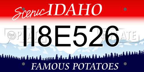 II8E526 Idaho License Plate