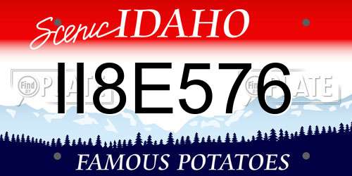 II8E576 Idaho License Plate