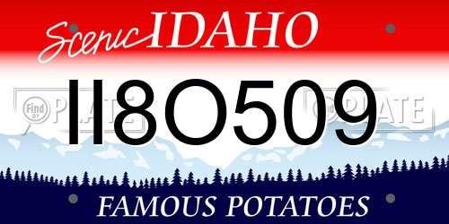 II8O509 Idaho License Plate