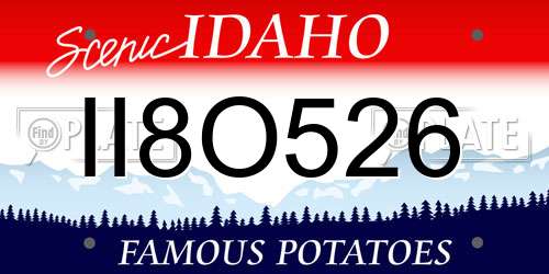 II8O526 Idaho License Plate