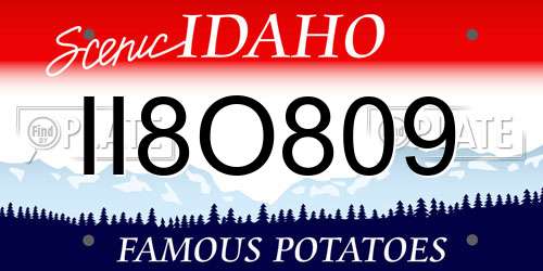 II8O809 Idaho License Plate
