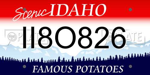 II8O826 Idaho License Plate