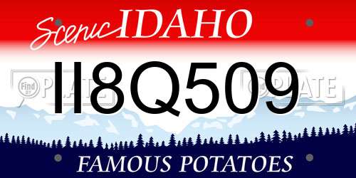 II8Q509 Idaho License Plate
