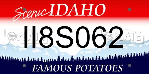 II8S062 Idaho License Plate