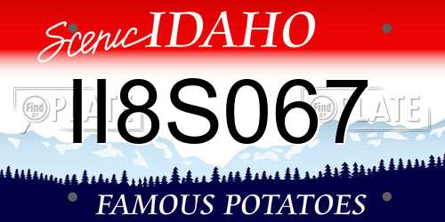 II8S067 Idaho License Plate
