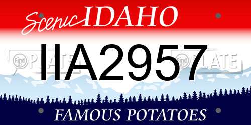 IIA2957 Idaho License Plate