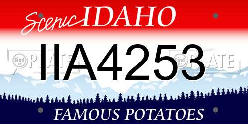 IIA4253 Idaho License Plate