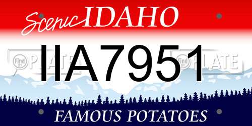 IIA7951 Idaho License Plate