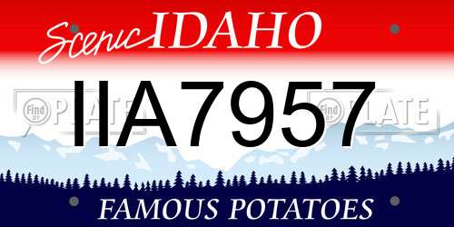 IIA7957 Idaho License Plate