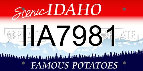 IIA7981 Idaho License Plate