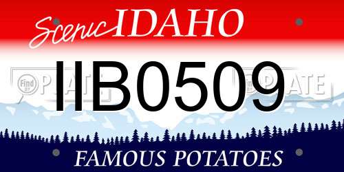 IIB0509 Idaho License Plate