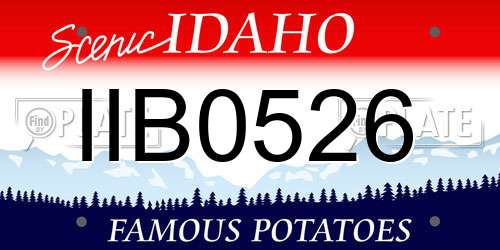 IIB0526 Idaho License Plate