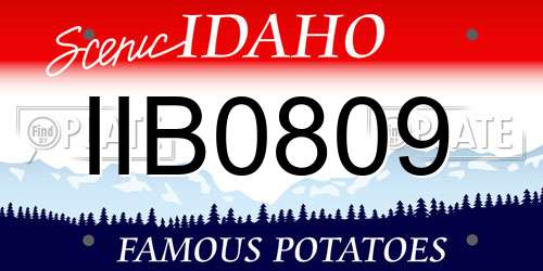 IIB0809 Idaho License Plate