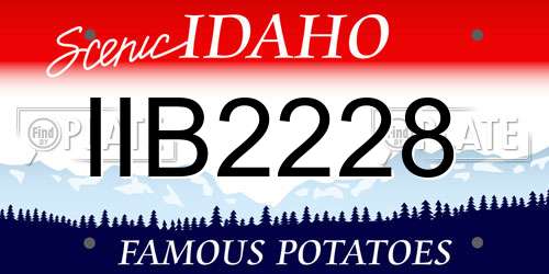 IIB2228 Idaho License Plate