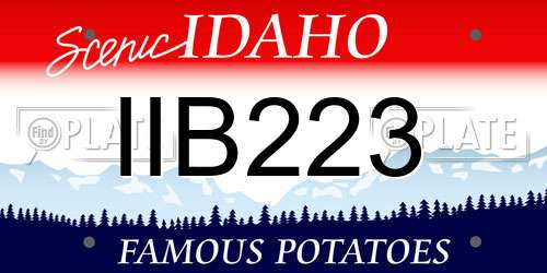 IIB223 Idaho License Plate