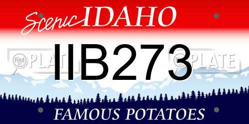 IIB273 Idaho License Plate